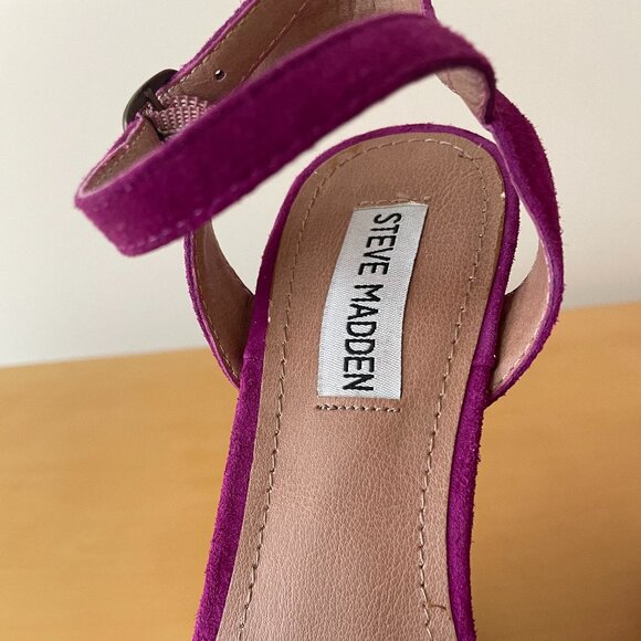 Steve Madden Suede Purple Color Block Wedges - Picture 7 of 11